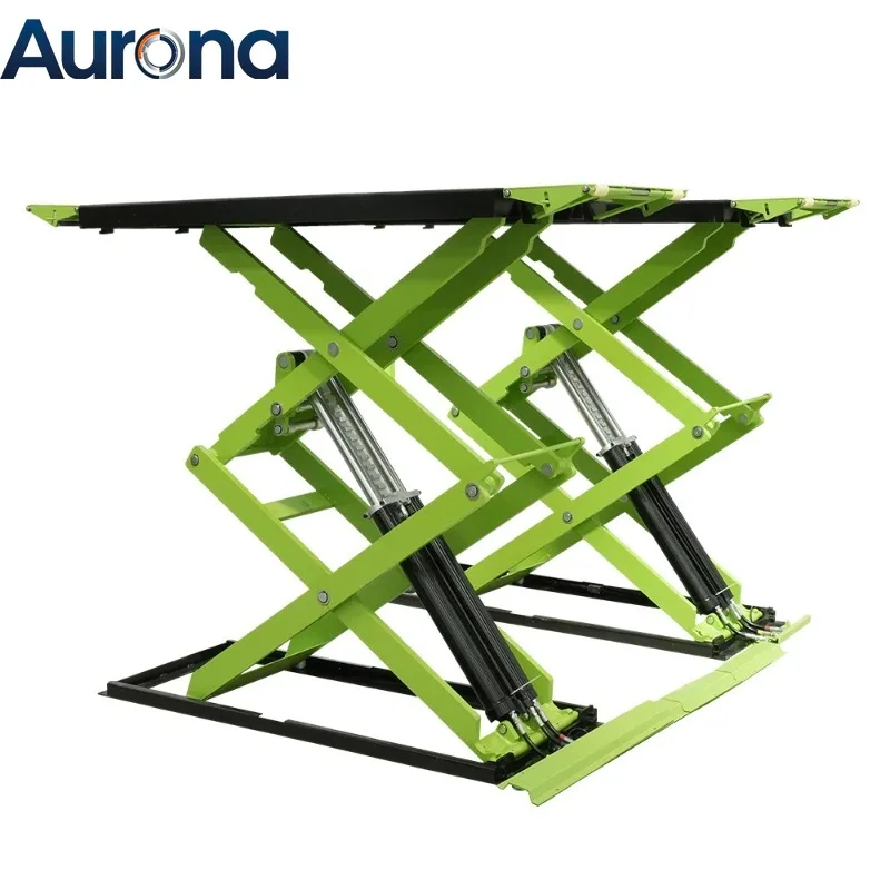 【Industrial】Factory Hydraulic Underground Double Scissor Car Lifter Full Rise Auto Lift Platform Garage Workshop Vehicle Lifting