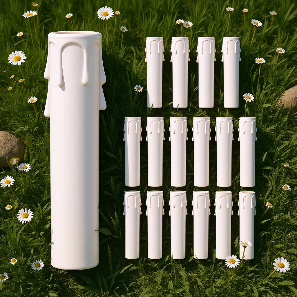 15 قطعة من أغطية المقبس الواقية للأكمام بالتنقيط للثريات والشمعدانات الجدارية أغطية إضاءة بلاستيكية بتصميم أنيق #6