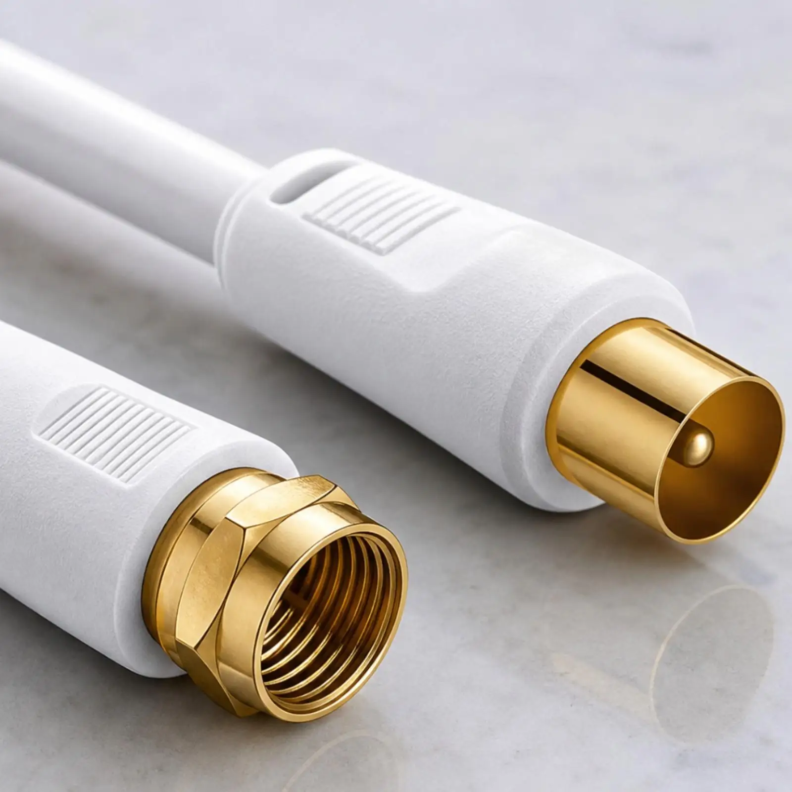RF Coaxial TV Cable Adapter Male Threaded Connector for Television Cable Outlet Home Theater Hookup