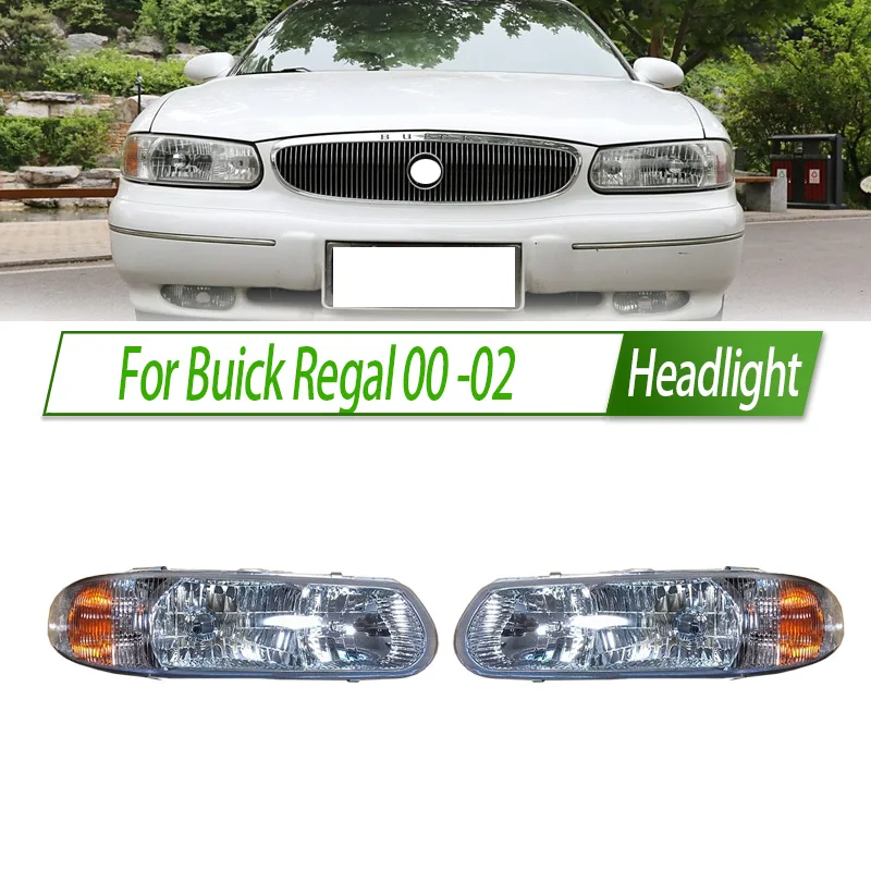 

For Buick Regal 00 -02 Halogen Headlight Assembly OEM Style Front Headlamp Bulb Socket Plug & Play Replacement