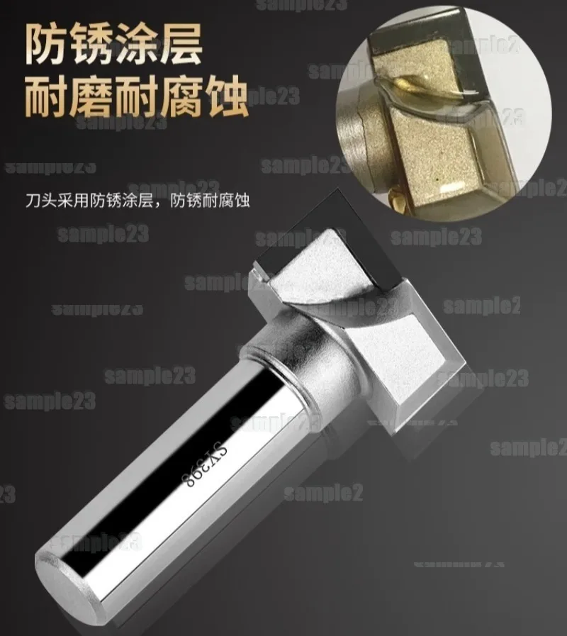 3T/4T PCD Shank Diamond Cleaning Bottom End Mill Woodworking Cutter Slotter Machine CNC Engraving Tool Router Bit