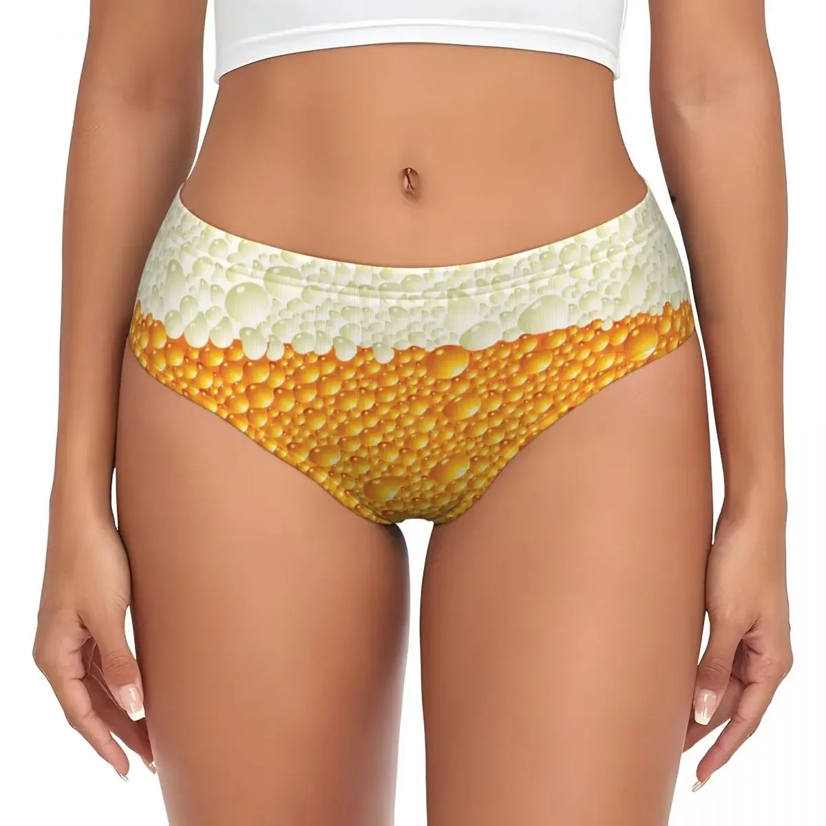 

Custom Funny Beer Brief Panties Women's Breathable Stretch Drinking Lover Underwear