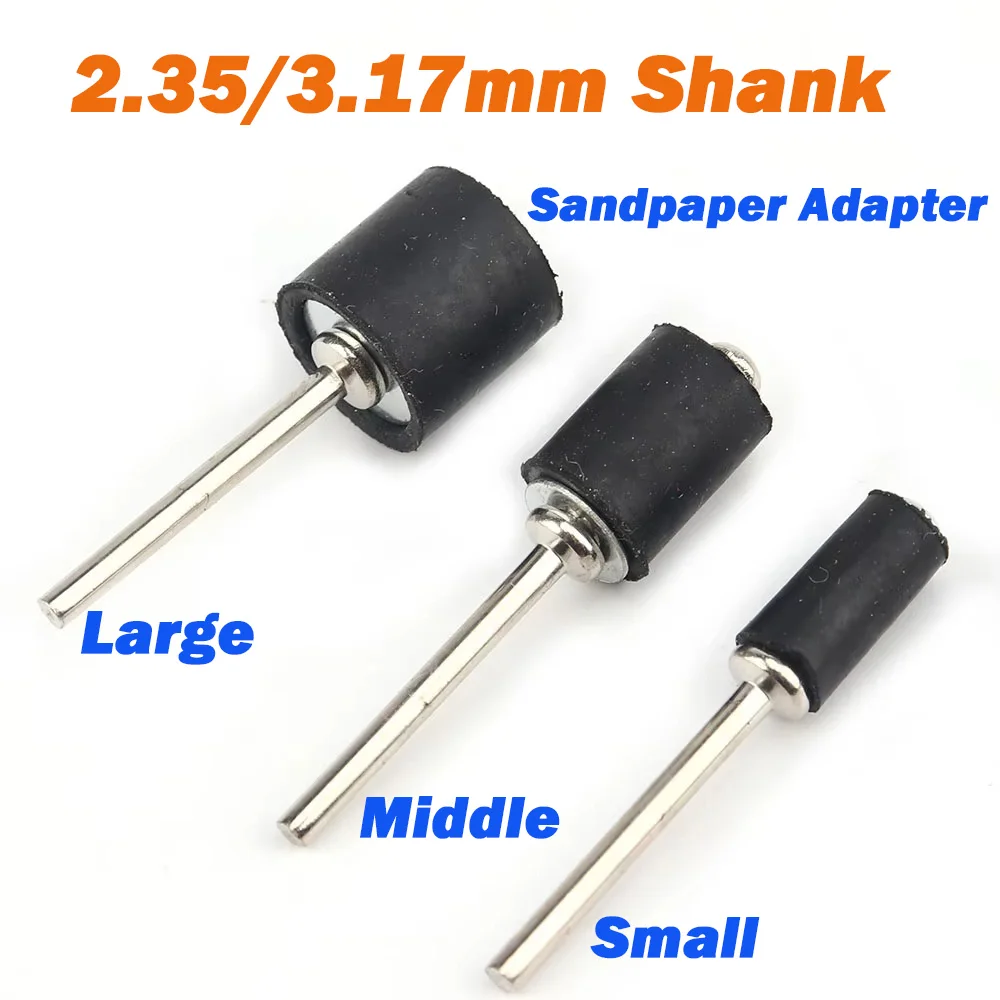 

2.35mm & 3.17mm Shank Small/Middle/Large Sandpaper Adapter Drum Sanding Kit Abrasive Tools Mandrels for Dremel Rotary Tools