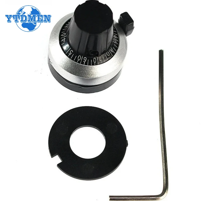 1 Satz 3590S 6,35 mm WXD3-13 Potentiometer Präziser Zifferblattknopf mit Verriegelung 3590 Knopf Hut Kit