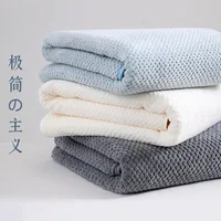 Boluoge large bath towel, thickened absorbent quick drying beach towel, coral fleece bath towel,  household adult towel