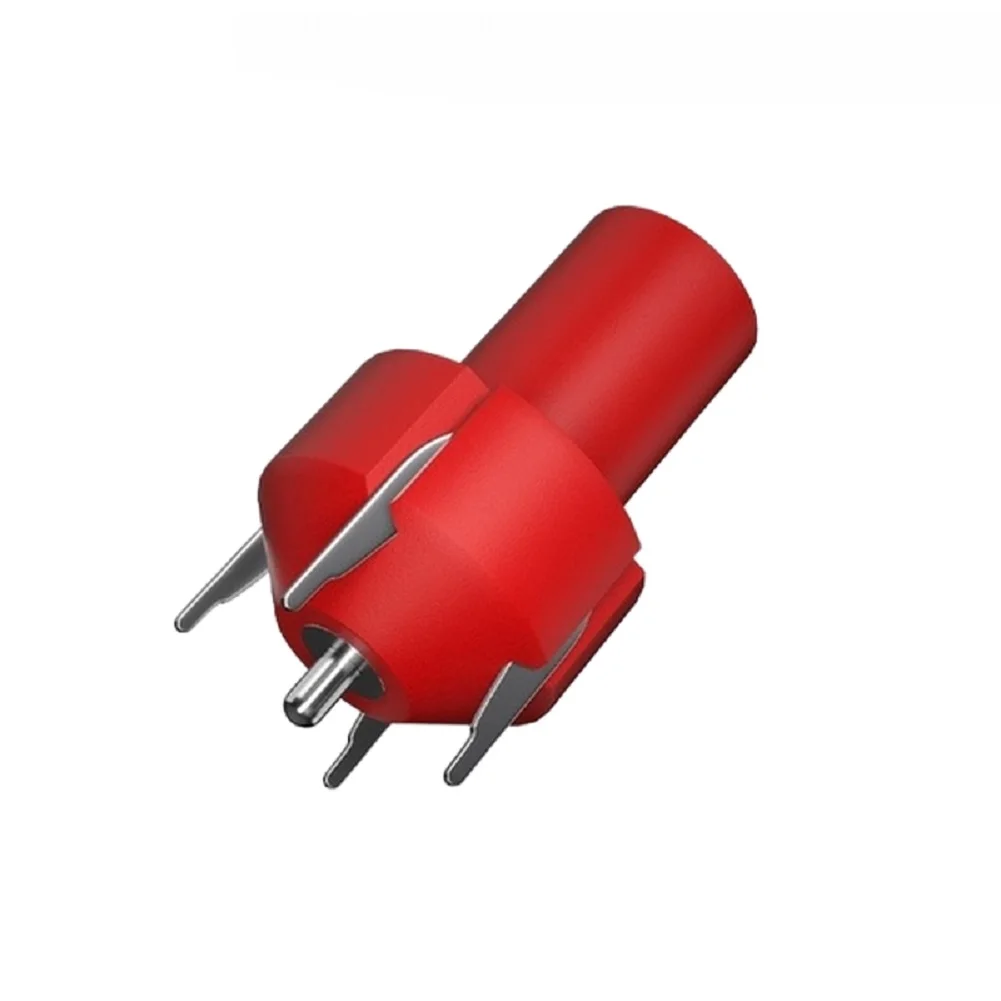 32A High Current 4mm Connector PCB Socket Copper Insulator 4 Pin Vertical Panel 4mm Banana Socket Safety Type PA Plastic Shell