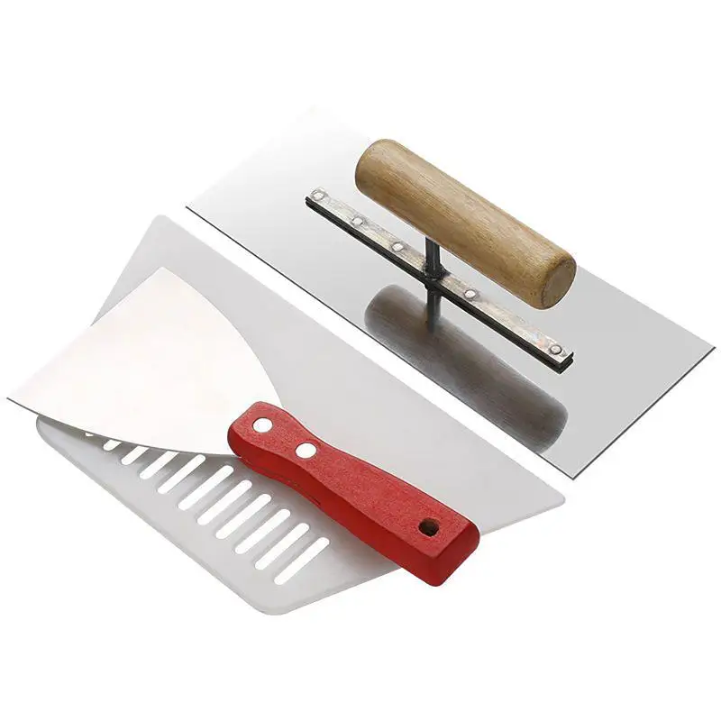 3PCS Trowel Scraper Tool Concrete Hand Masonry Heavy Duty Paint Wood Garden Trowels Tools Power Professional Plastering Tool