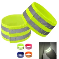 2pcs Reflective Bands Arm Belt LED Reflective Light Arm Armband Strap Safety Belt for Night Running Jogging Cycling Wristband