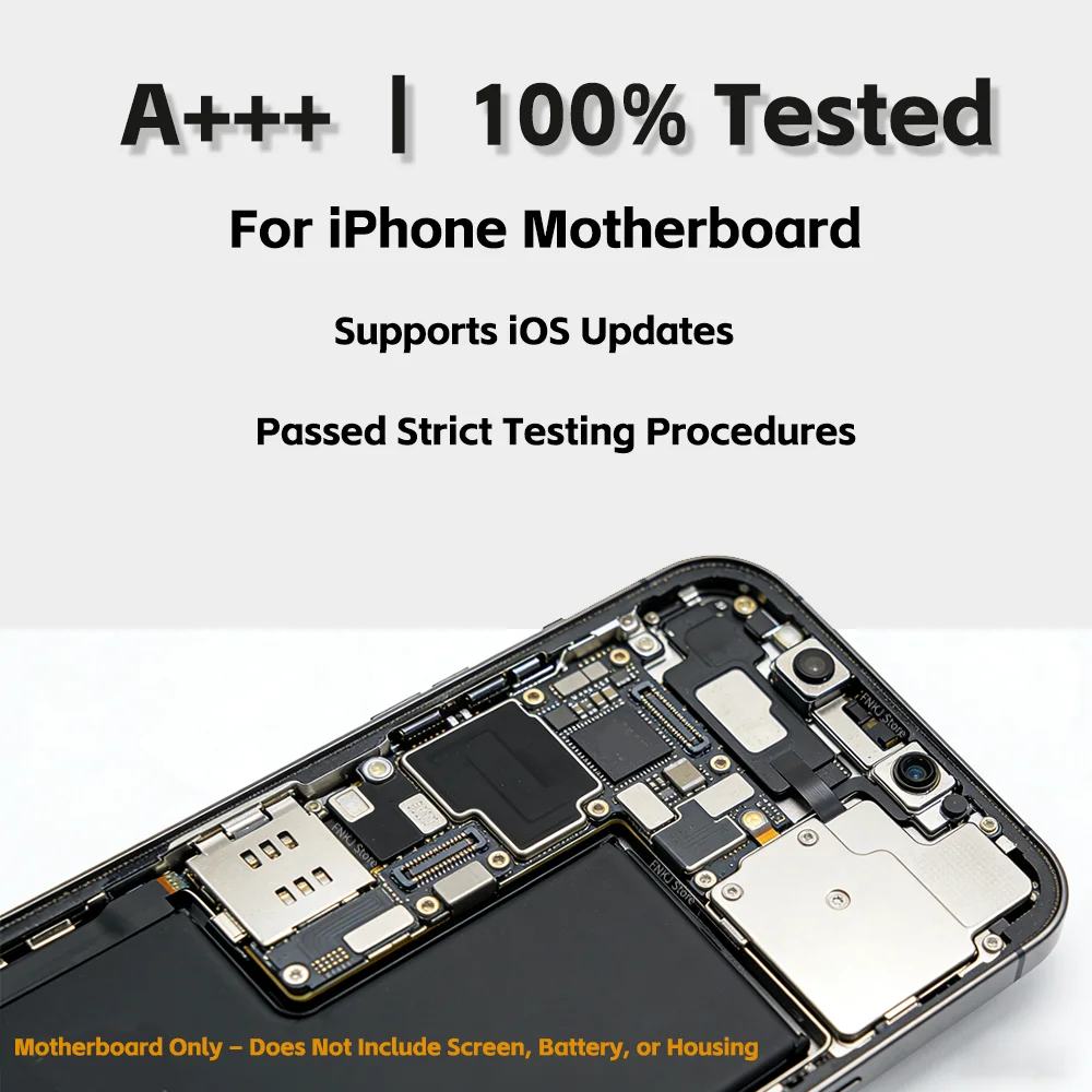Crazy Cow Fully Tested Mainboard For iPhone 14 Pro Max Unlocked Motherboard With Face ID 128GB Cleaned ICloud Support IOS Update
