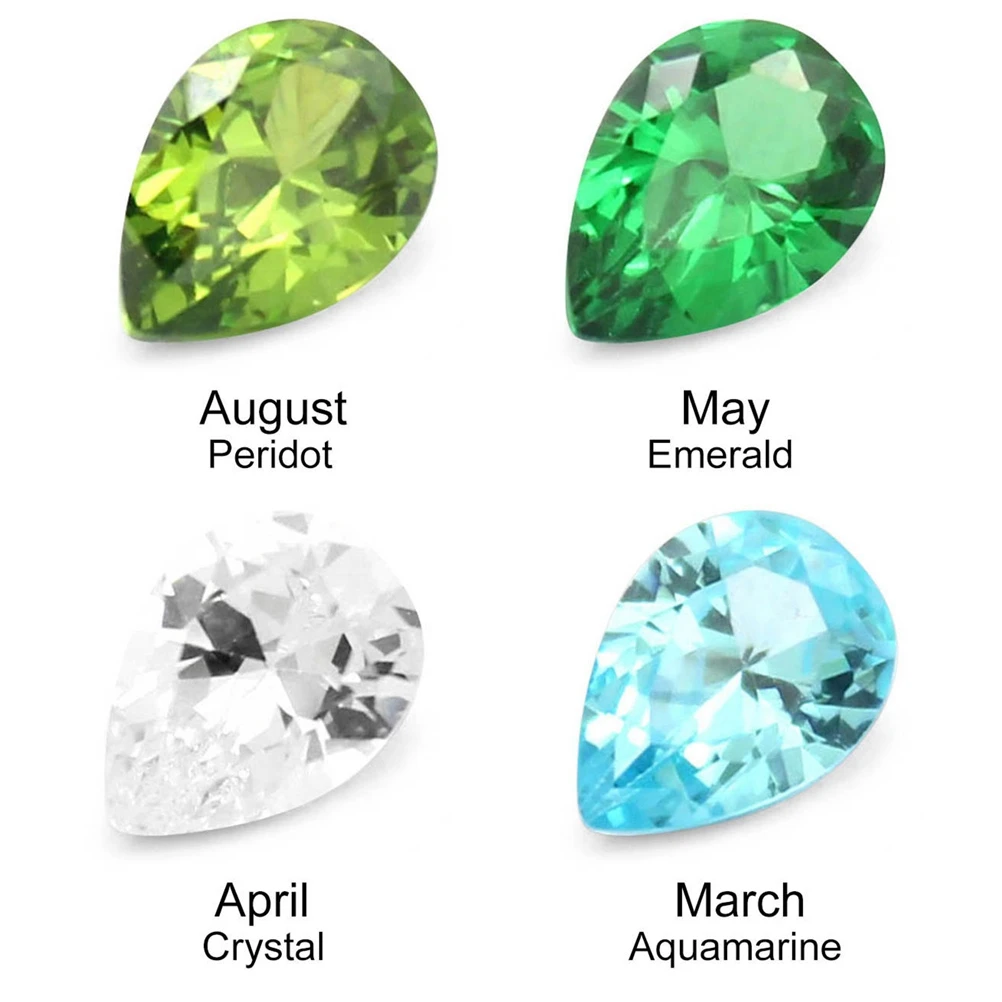 

12Pcs Birthstone Jewel Gems Drop Shaped Craft Accessories for DIY Art Projects Scrapbooking Decorative