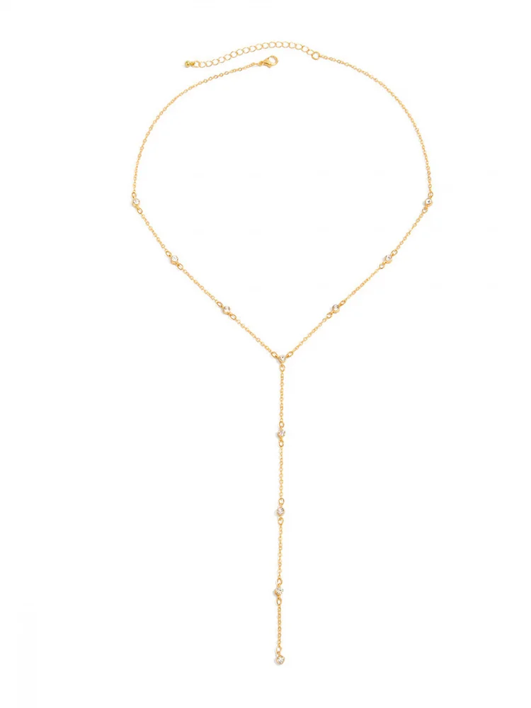 Faionable طويل Nelace المعادن Y-aped شرابة سلسلة الترقوة مجوهرات عبر الحدود الهيب هوب Ins Feng ui الماس لوبون سلسلة #5