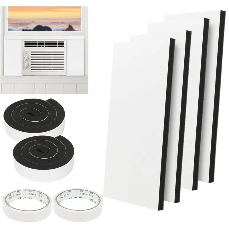 

NEW!A61I AC Insulation Foam Panels 4 Pack Kit For Window Air Conditioner With Side Panels Seal Strip