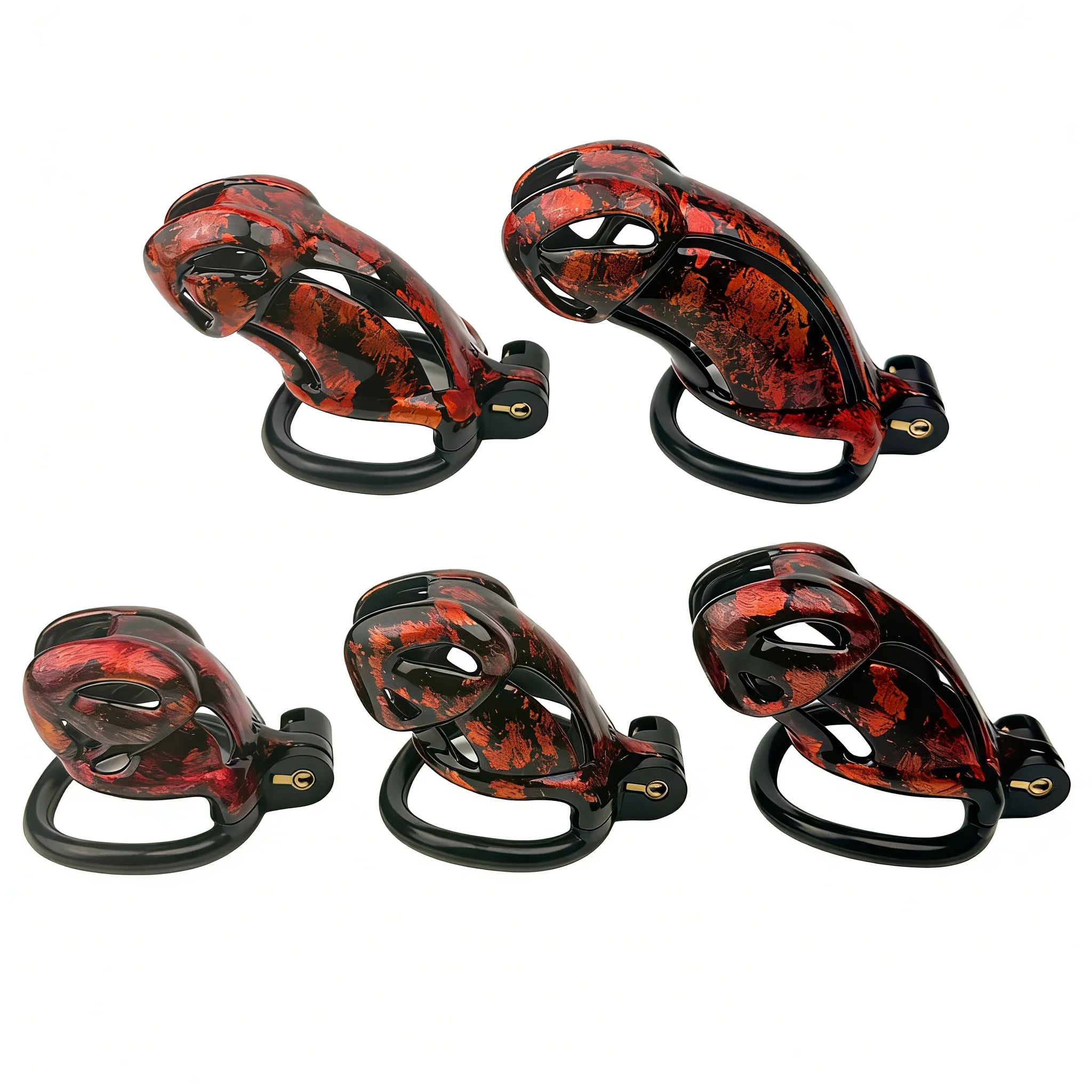 Colorful Gay Male Chastity Device Cock Cage Slave Chastity Lock Sex Toy for Men view 5