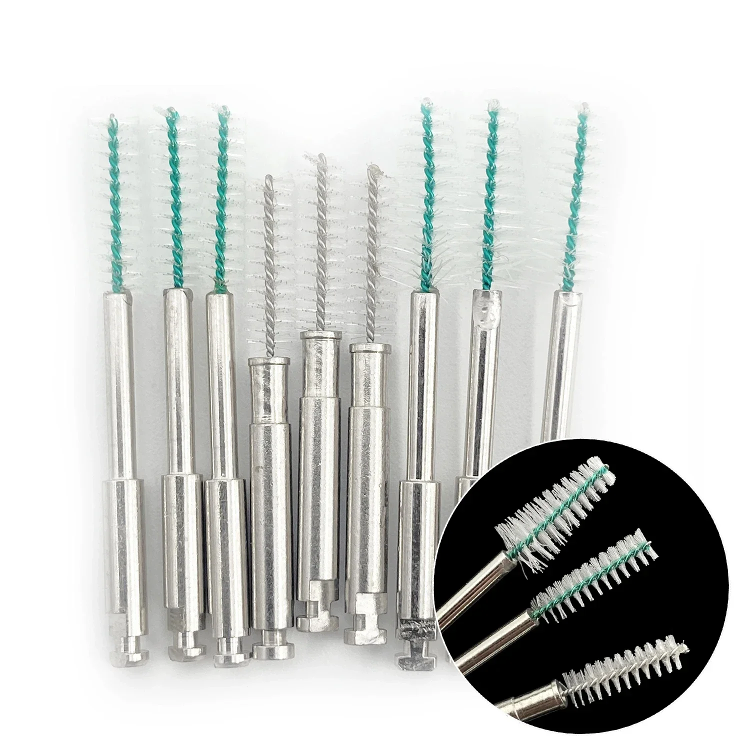 10pcs Dental Materials Dentistry Root Clean Brush Odontologia Dentist Tools RA Shank Teeth Clean Dental Instrument