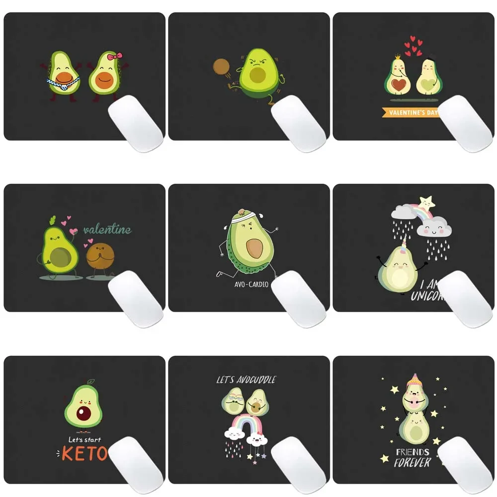 High Quality Computer Mouse-pad Waterproof Avocado Series Pattern Durable Easy To Clean PU Leather Gaming Mouse Mat