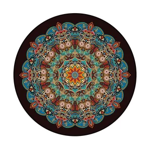 Bohemian Mandala Round Teppich, nicht überschwemmter geometrischer ethnischer Blumenteppich, Schlafzimmer und Wohnzimmer, Vintage -Heimdekoration 10 Hauptverkäufe Mandala Teppich - №1