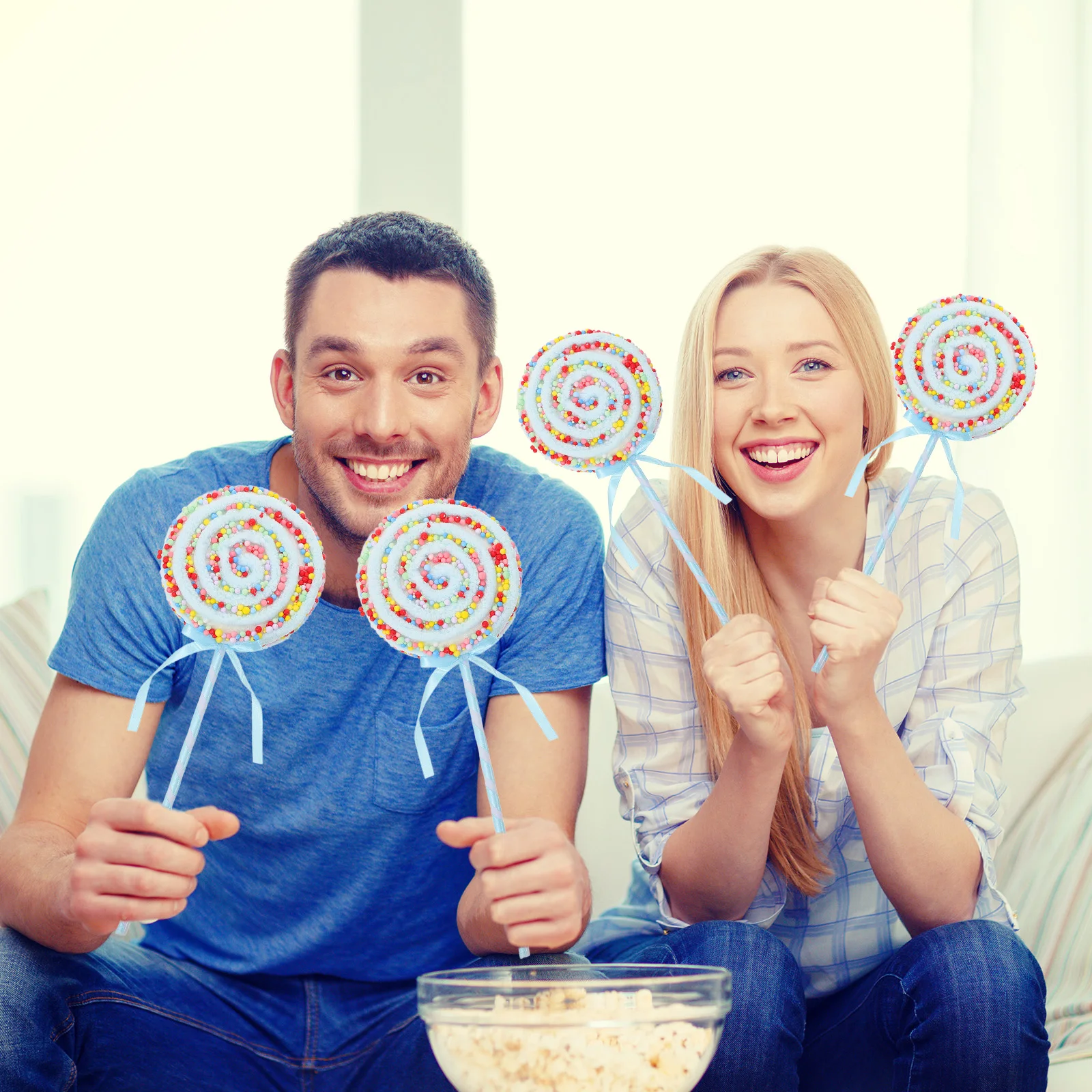 

Realistic Lollipop Prop Fake Giant Candy Decoration for Photography Party Festival Scene Decorative Photo Props Ornament