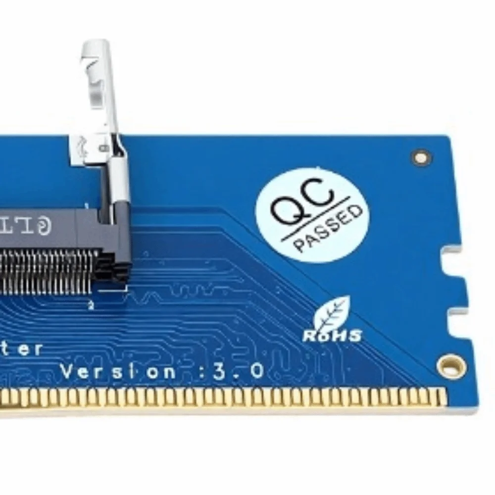 SO-DIMM to U-DIMM Memory Adapter Card DDR5 Memory Modules 5600MHz Speed DDR5 Adapter Converter 5.24in×1.14in