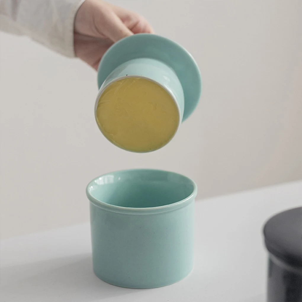 

Butter Jar Ceramic Holder Convenient Storage And Dishwasher Safe Microwave And Dishwasher Safe