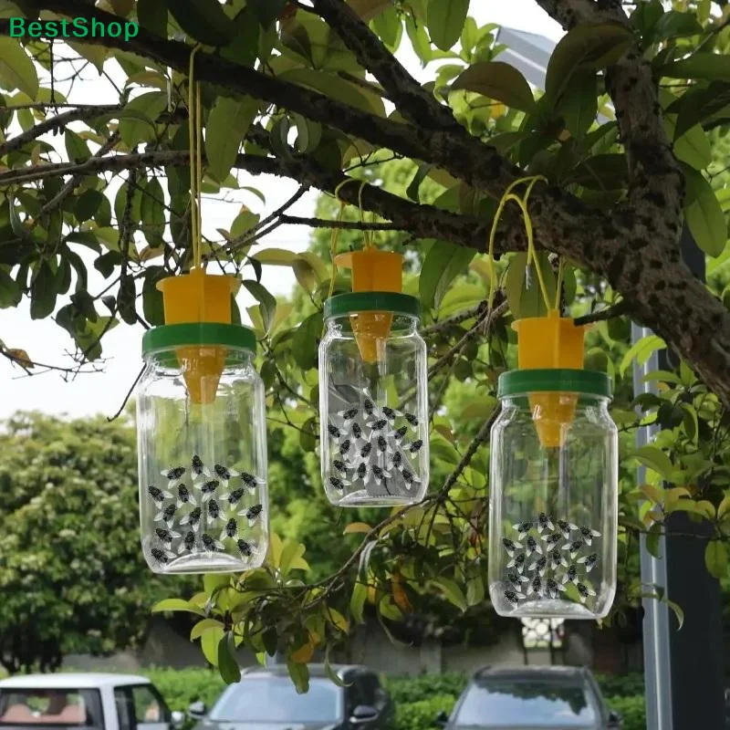〔Q〕Reusable Hanging Fly Wasp  Traps Outdoor Garden Orchard Asian Hornet Catcher Drosophila Attractant Trap Pest Control Tools