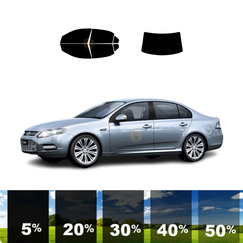 precut Removable Window Tint Film For Car 100% UVR 5%-35%VLT Heat Insulation Carbon ﻿For FORD FALCON 4 DR SEDAN 2008-2014