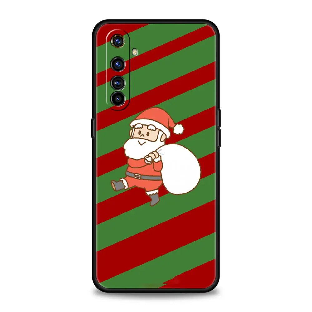 Funny Cartoon New Year Christmas Case For Realme 12 11 10 9 8 5G 7 6 GT5 GT3 Pro C21 C25 C35 For Realme GT Neo 2 3 3T 5 Cover