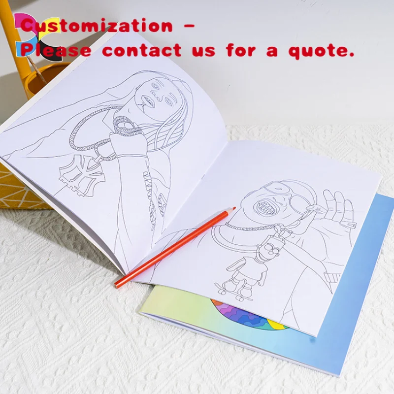 custom.Custom Cheap Books Printing Services Brochures Softcover Paperbacks Kids Coloring Children's Book Print