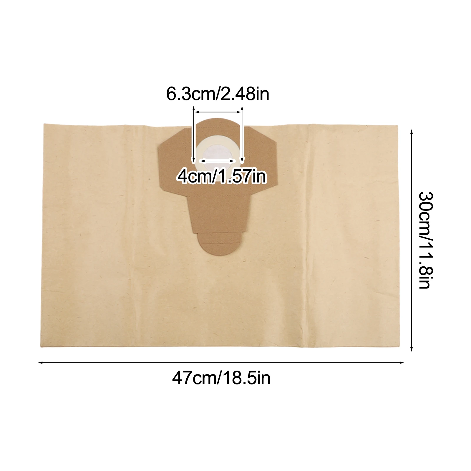 5/10 Pack Dust Collection Bags for Wet and Dry Vacuum Cleaners 20L Fits TC 1825 TC 1815 S TC 1812S Paper Material