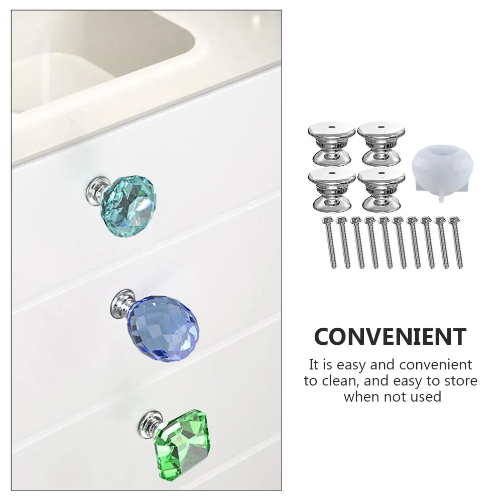 

Drawer Handle Mold Door Handles Molds Screw Reusable for Knobs Plastic Pull Cabinets Making Wardrobe