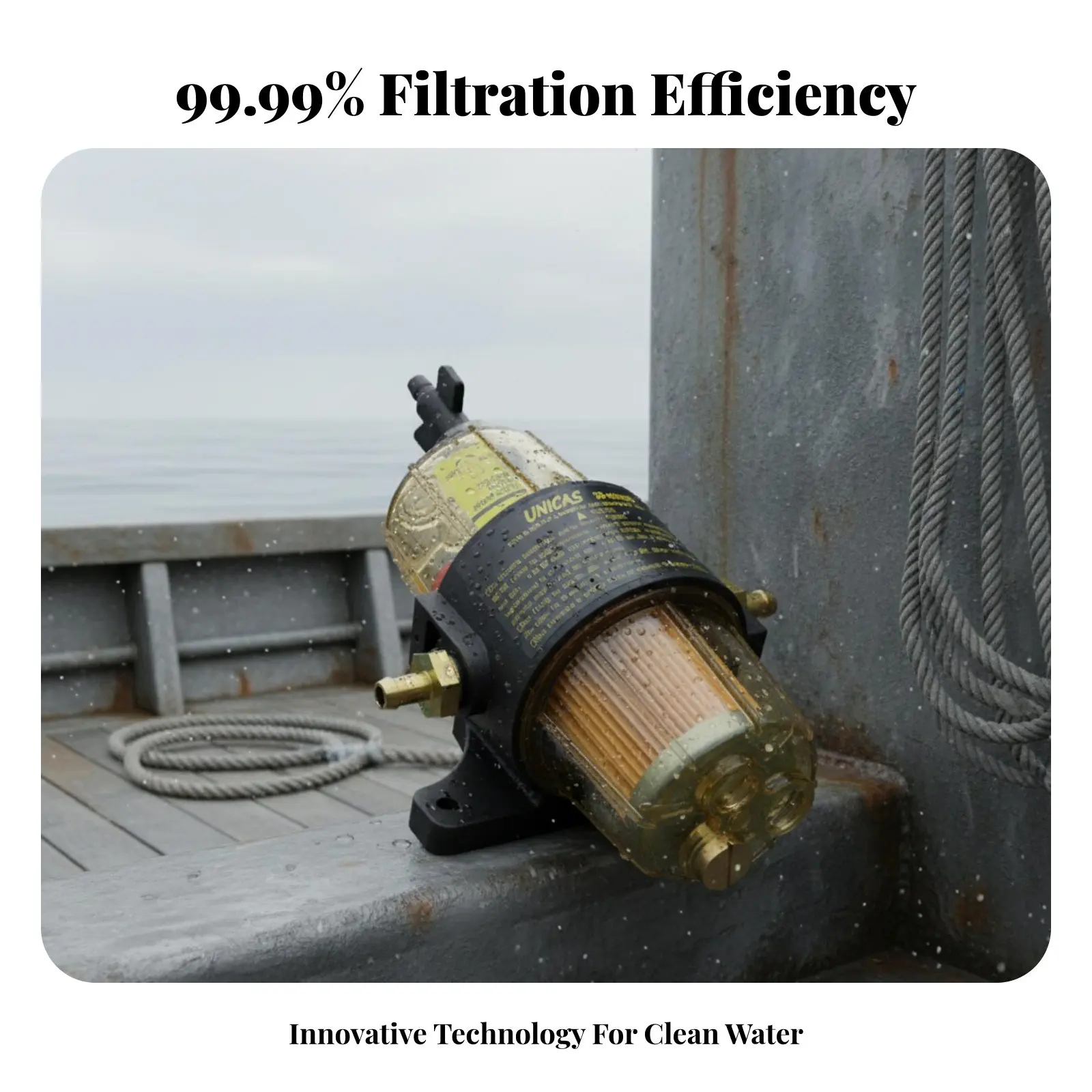 

Водоотделитель для подвесных лодочных моторов, бензиновый, с фильтрацией от частиц 10 мкм, Ultra-Flow-10K, прочный