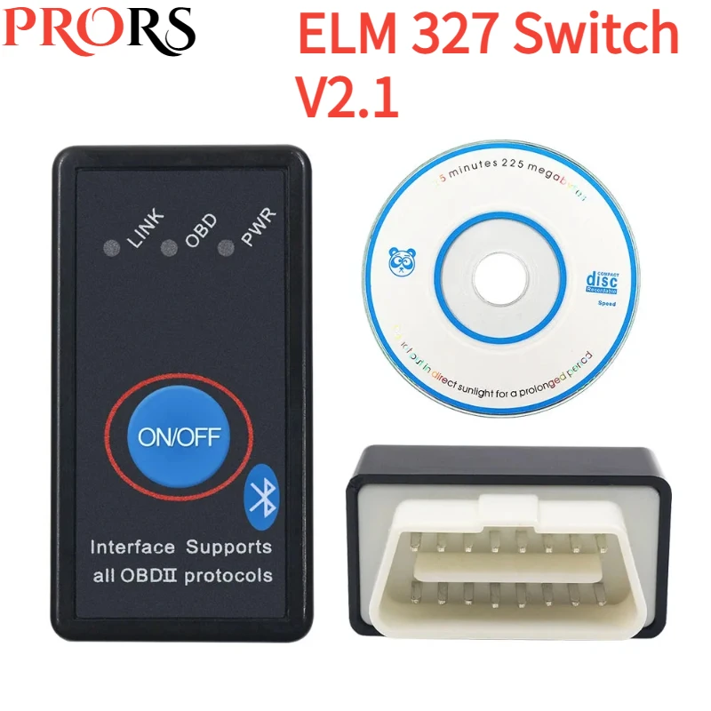 

ELM327 Bluetooth ELM 327 Switch V1.5 On/Off Button OBD2 Car Diagnostic Tool Multi-Languages For OBDII Protocols Diagnostic tool