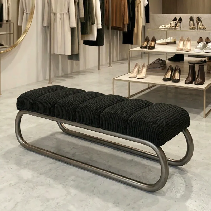 Modern minimalist style bench home shoe changing bench bedroom bed foot stool sofa stool dining table bench dining chair