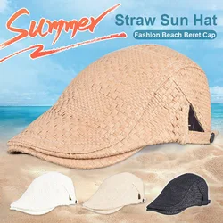 Summer Sun Hats Newsboy Caps Beret Men Women Fashion 2026 Outdoor Beach Straw Hat Male boina Peaky Blinders Men's Flat Caps