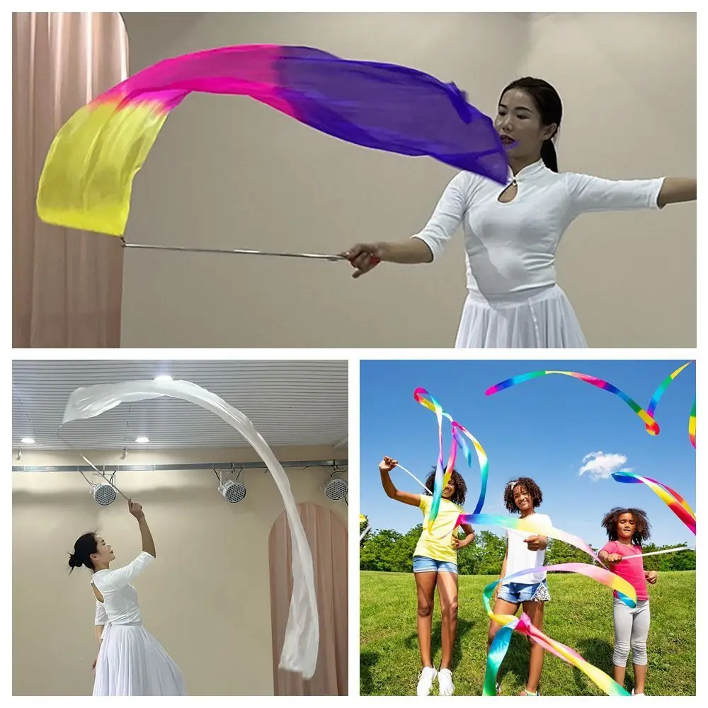 with Telescopic Sticks Belly Dance Accessories Props Multicolor Scalable Rods Colorful Scarves Flag Dance Party