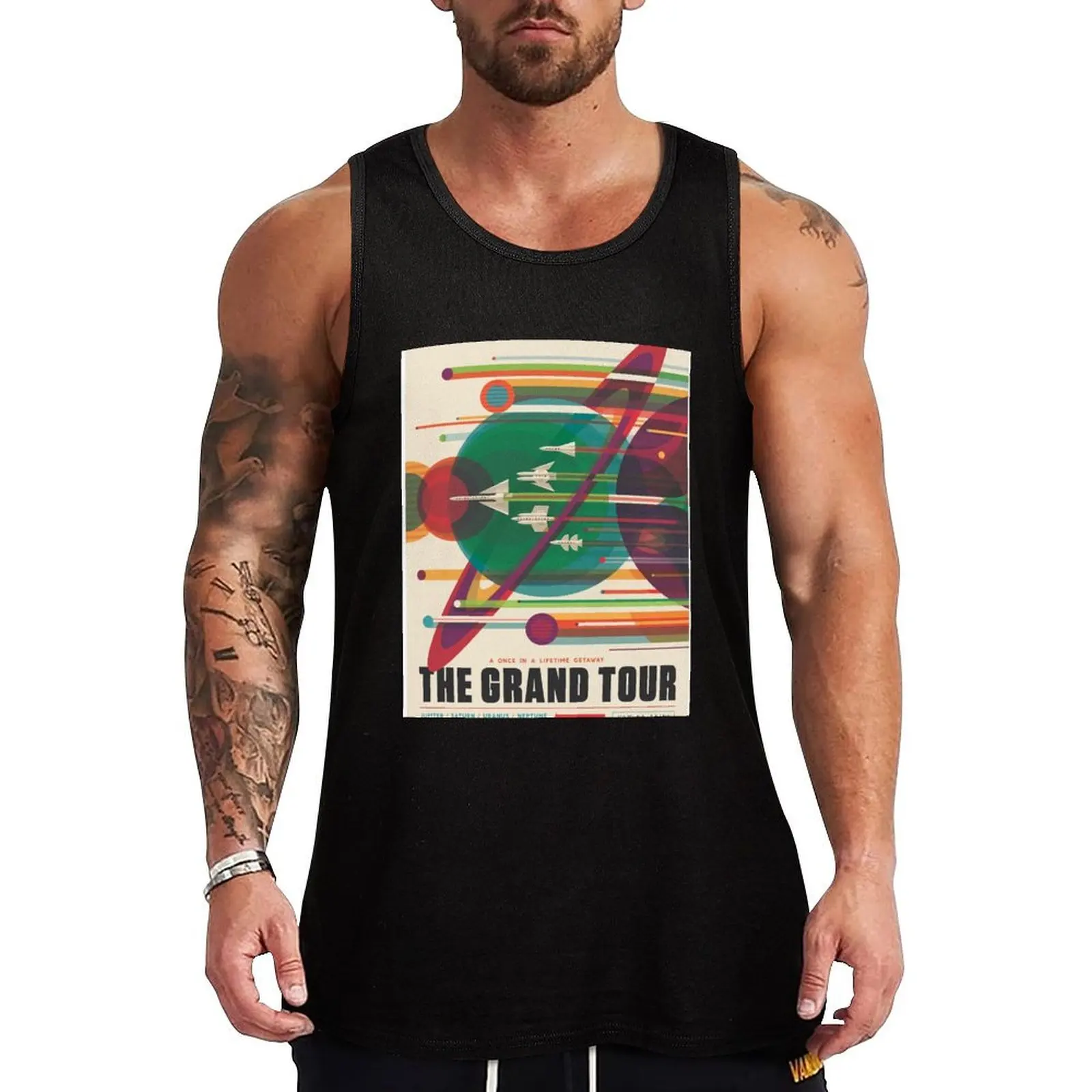 

Retro Space Poster - The Grand Tour Tank Top Cooling Tank Top Breathable Lightweight Summer Wear