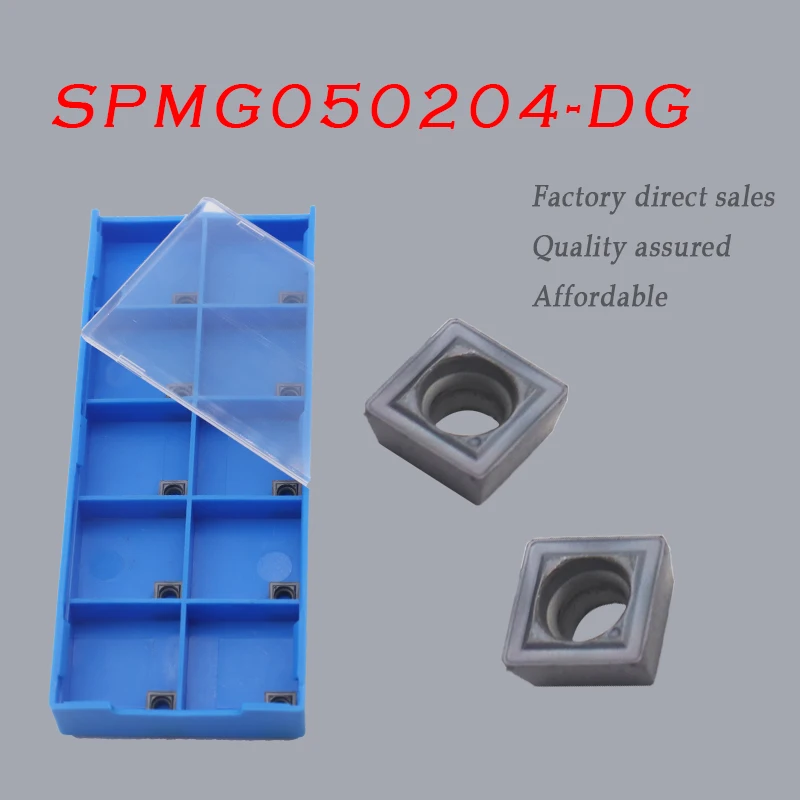 

10Pcs SPMG050204-DG Indexable Insert for Lathe Index U Insert Drill Bit Drilling Lathe Cutter Tools Pin Milling Carbide Inserts