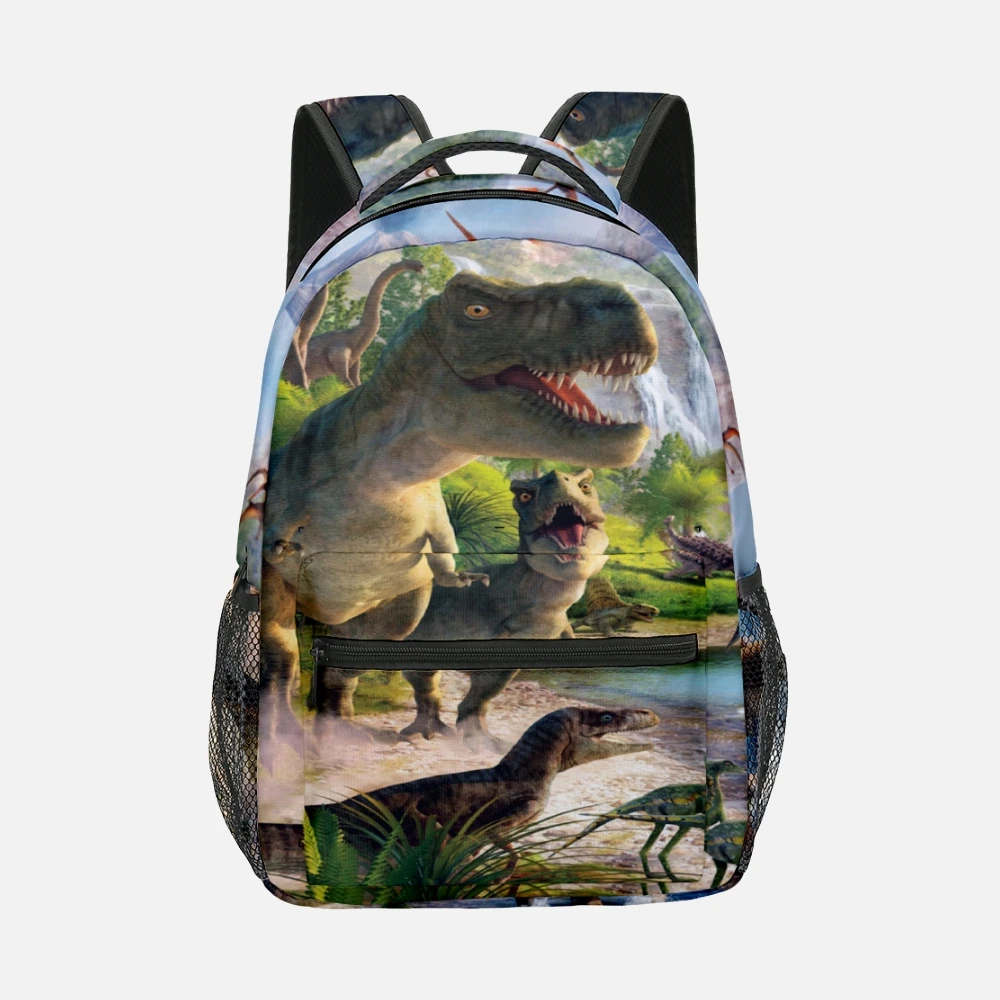 Trendy Kpop Youthful School Bags Unisex dinosaur Travel Bags 3D Print Oxford Waterproof Notebook Shoulder Backpacks
