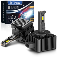BEVINSEE D1S D3S Car LED Lights CANBUS D1R D2S D2R D5S LED Headlight Bulbs 80W 8000LM HID Xenon Replacement Plug&Play 6000K 12V