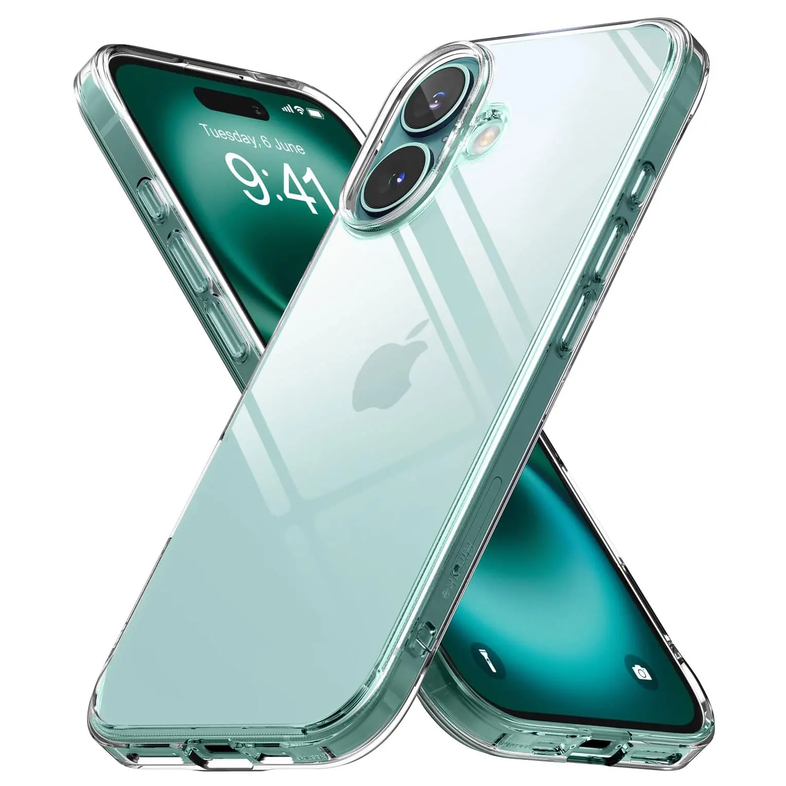 Luxo ultra fino caso de silicone para iphone 16 15 14 13 pro max 12 mini 11 pro xs max xr x 16 plus transparente macio capa traseira