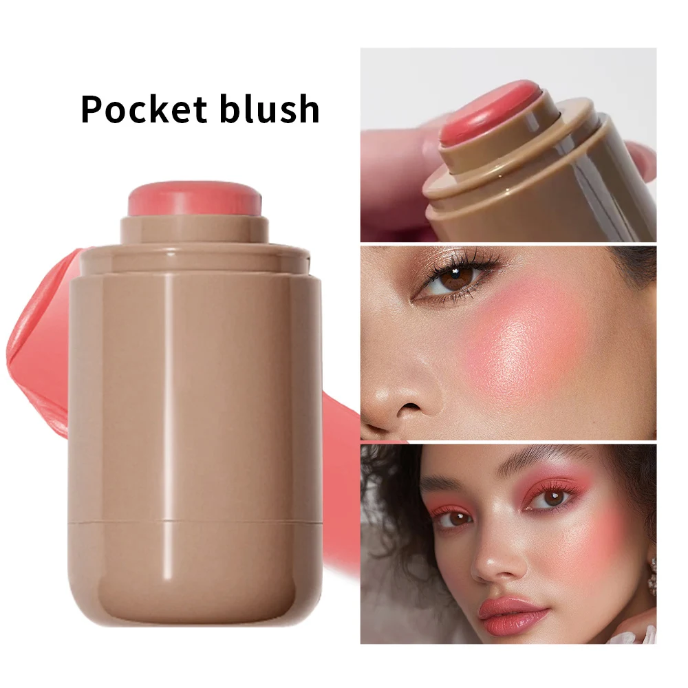 

Beauty Multi-use Blush Stick For Lips Cheek Long-lasting Hydrating Highlights Brighten Soft Natural Flush Cream Blush Stick