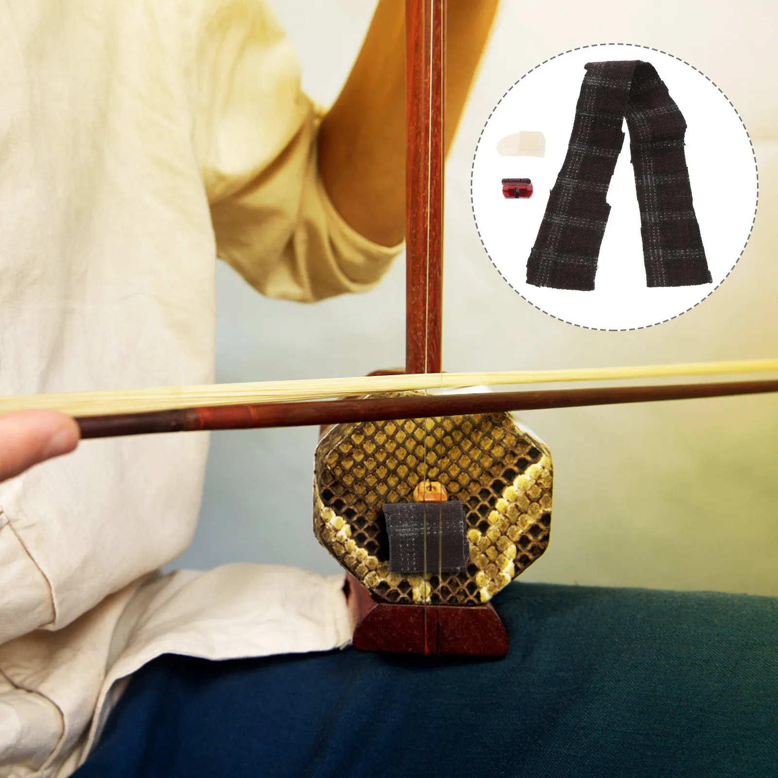 

1Set Erhu Bridge Professional Playing Bridge Durable Sound Pad Erhu String Guard Music Instrument Accessory Enhance Sound