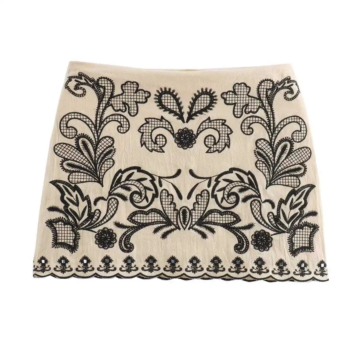 

JNLEAOG, осенний новый женский комплект с вышивкой, топ с юбкой, модный комплект из полиэфирного волокна с цветочным принтом, размер для взрослых