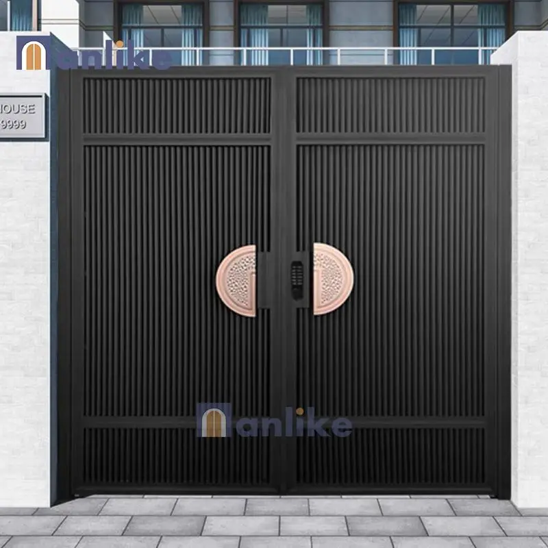 Custom.Anlike بوابة المصنع الصينية والسياج الأمامي التلقائي ساحة سوينغ الحديثة درب الألومنيوم #6