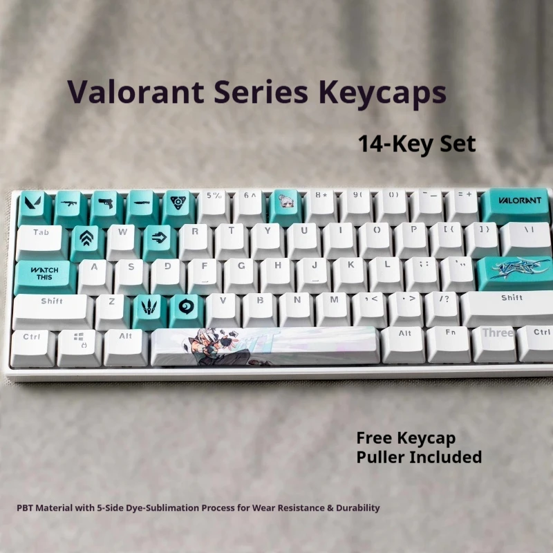 

New Fearless Contract Supplement Keycap 14 Key Full Hero Tile God Tool Compatible with Mechanical Keyboard Magnetic Axis Keyboar