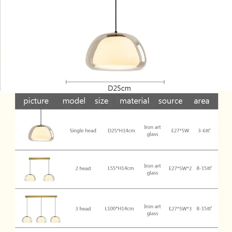 Nordic Glass Pendant Lamp, Multi Geléia Lustre, Decoração de Casa Luminárias, Bar Living Room, Study Table, Sala de jantar, Quarto