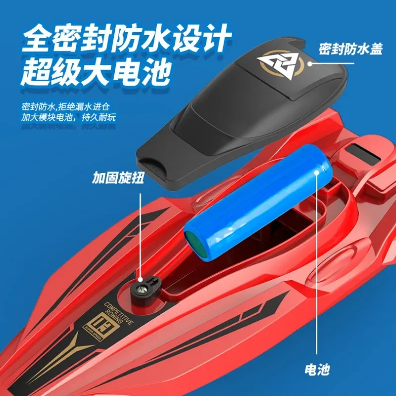 3902 Mini RC High-Speed Boat 25Km/h 2.4G Waterproof Remote Control Boats Double motor Speedboats Toys for Kids Adult Gifts