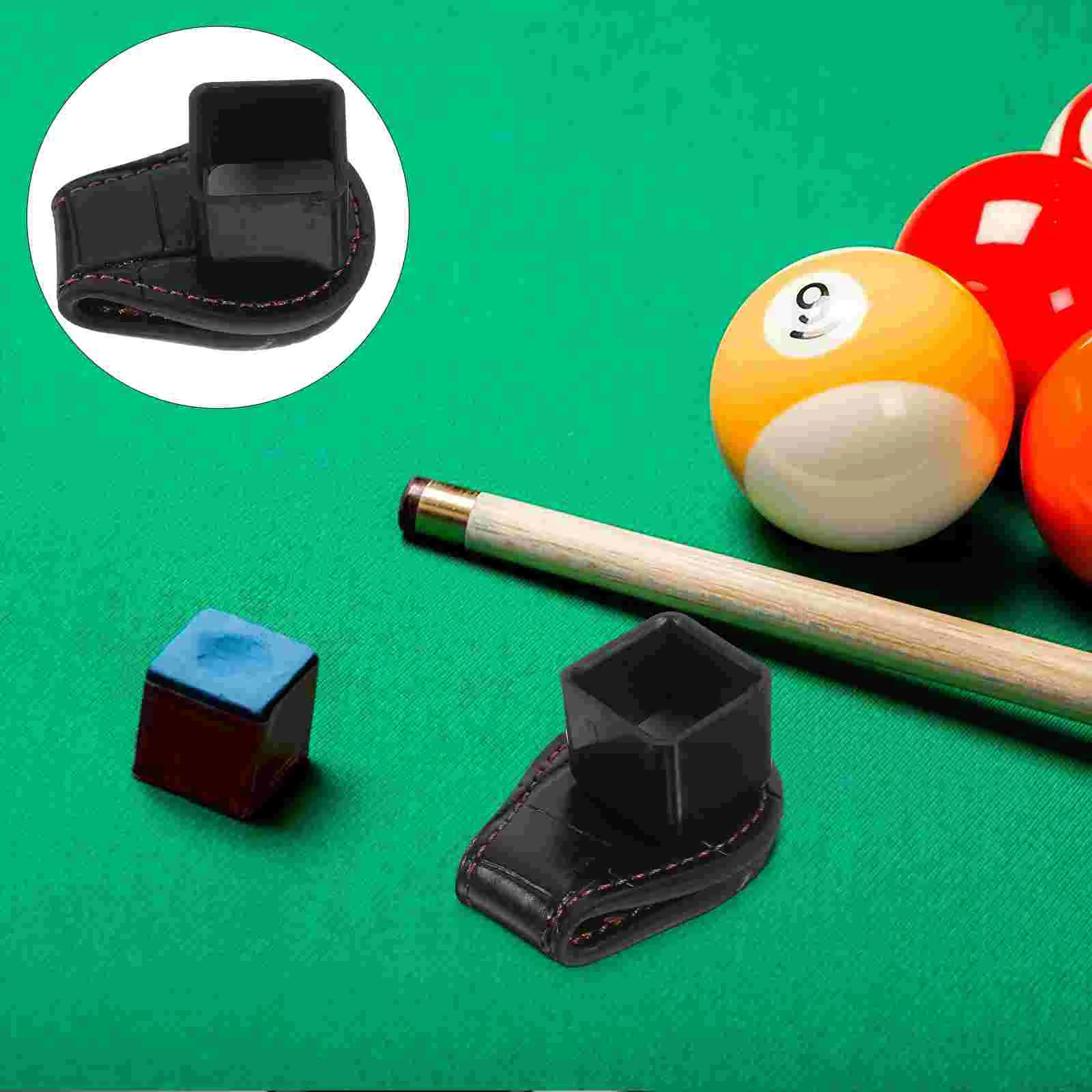 

Storage Box Snooker Cue Chalk Holder Tool Pool Holders Portable Tools