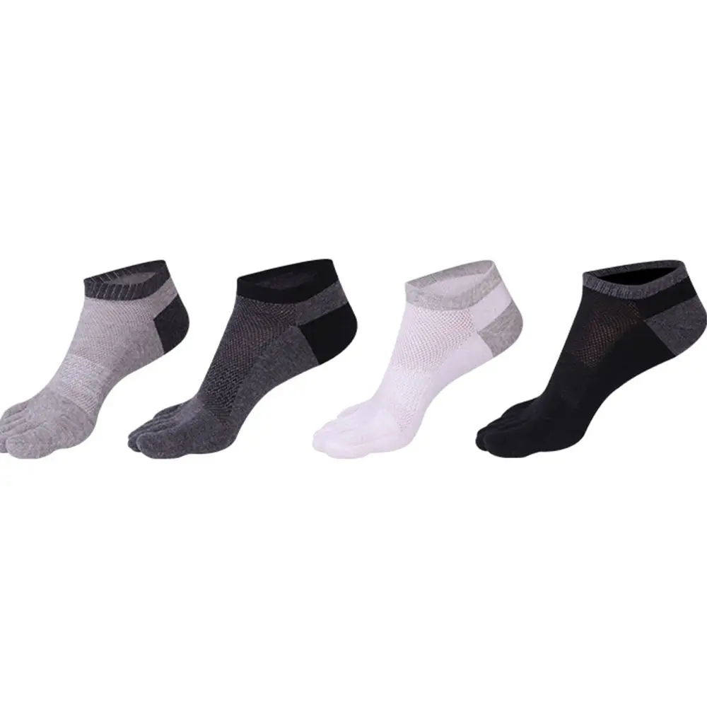Boat Short Invisible Cotton Toe Socks Anti-slip Five Toe Socks Mesh Socks Five-Finger Socks Men's Socks