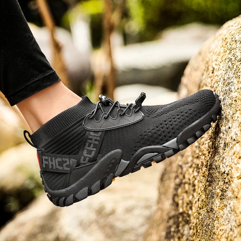 Neue Mesh atmungsaktive Wanderschuhe große Größe 38-48 Sommer Herren Turnschuhe Outdoor-Mode Herren Freizeit schuhe rutsch feste Wanderschuhe