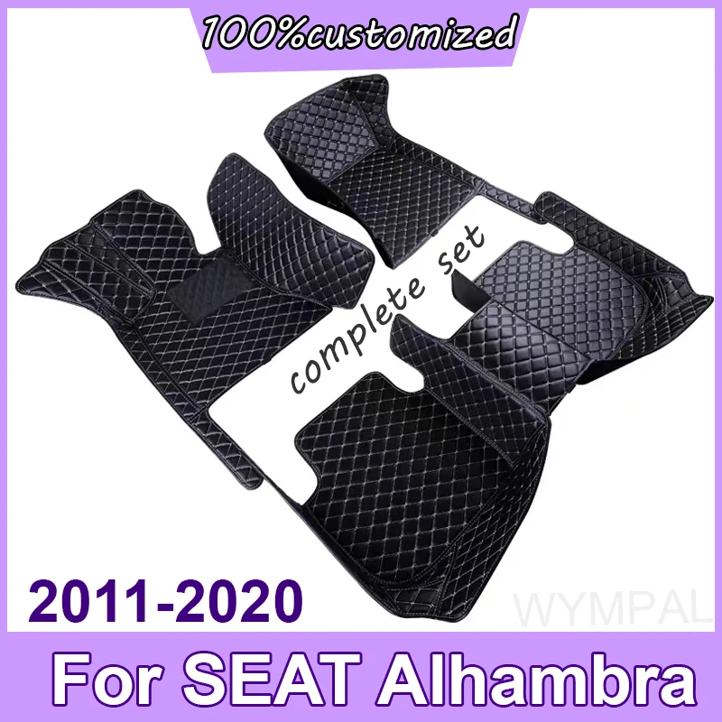 Car Mats For SEAT Alhambra MK2 7N VW VW Sharan 2011~2020 Pad Carpets Set Leather Mat Auto Floor Rugs Car Accessories